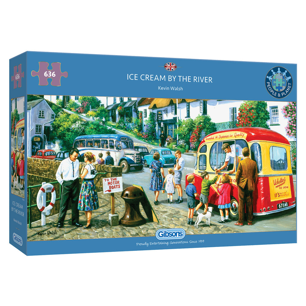 Ice Cream By The River 636 Piece Jigsaw Puzzle