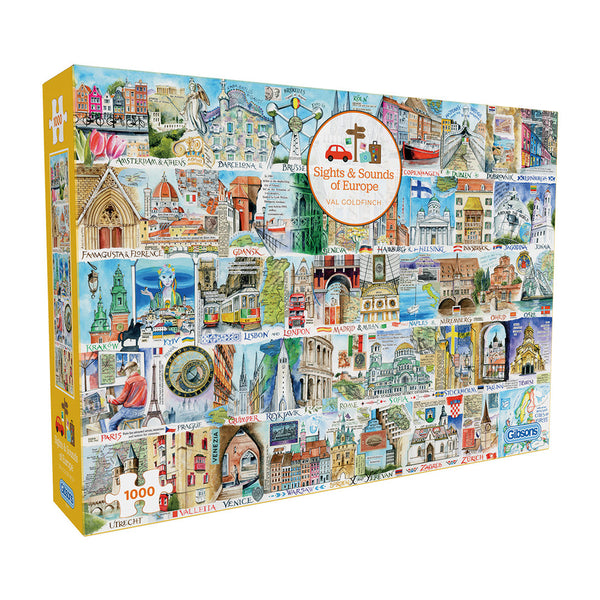 Sights & Sounds Of Europe 1000 Piece Jigsaw Puzzle