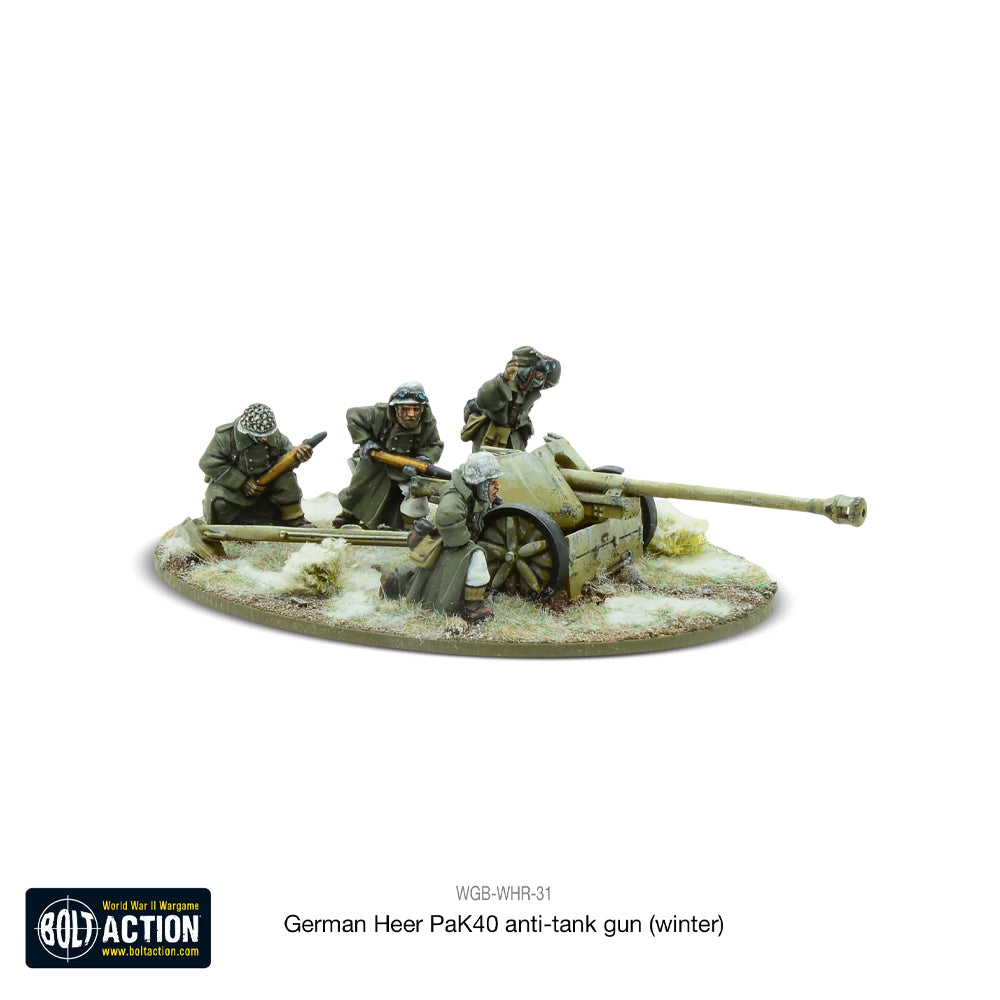 Bolt Action German Heer 75mm Pak 40 Winter