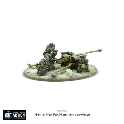 Warlord Games German Heer 75mm Pak 40 anti-tank gun (Winter)