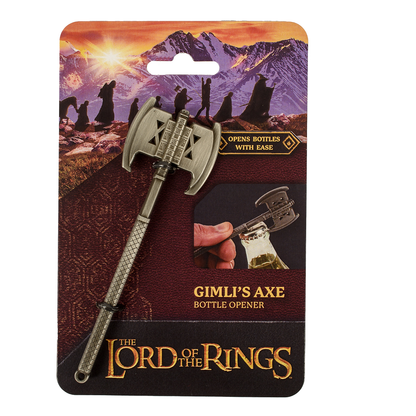 Gimli's Axe bottle opener inspired by The Lord Of The Rings. A miniature replica of Gimli's double bladed axe 