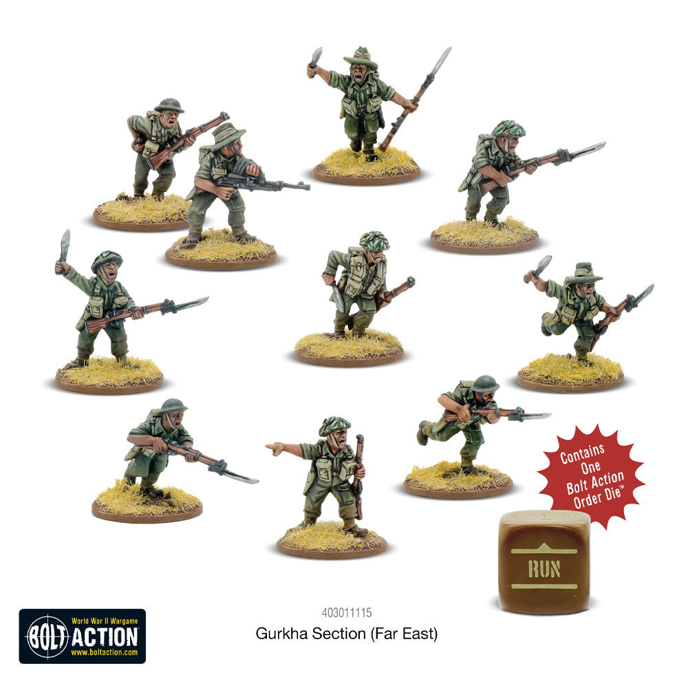 Far East Gurkha Section - Bolt Action Miniatures