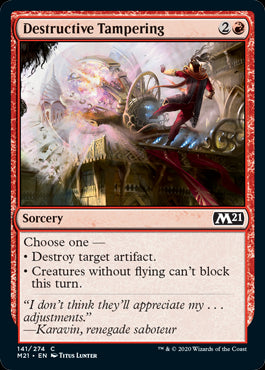 Destructive Tampering #141 MTG Core 2021 Single