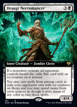 Draugr Necromancer Extended Art #351 MTG Kaldheim Single