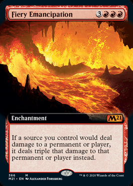 Fiery Emancipation Extended Art #366 MTG Core 2021 Single