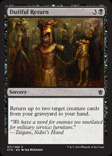 Dutiful Return #071 MTG Khans Of...