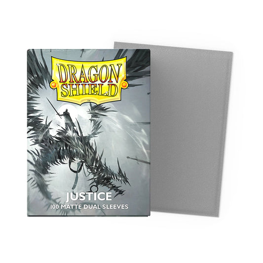 Dragon Shield Matte Justice Silver 100 Standard TCG Sleeves