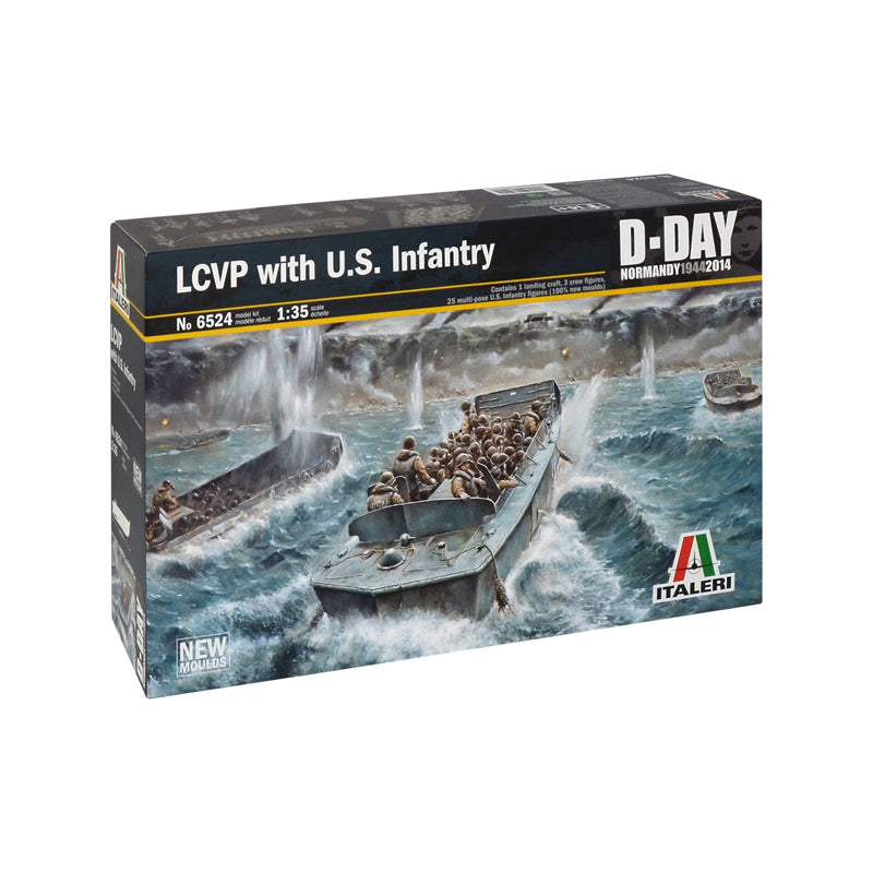 LCVP With US Infantry - Italeri 1/35 Scale Model Kit