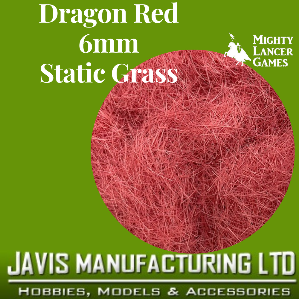 Dragon Red 6mm Static Grass - Javis Tub