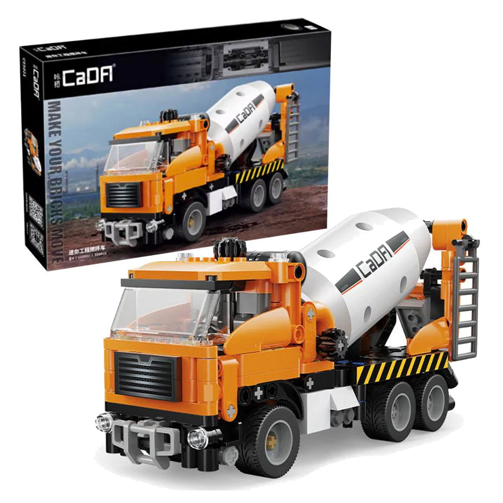 Mini Engineering Mixer Truck - Cada Bricks