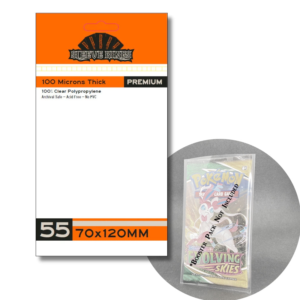 55 Count Clear Booster Pack Sleeves