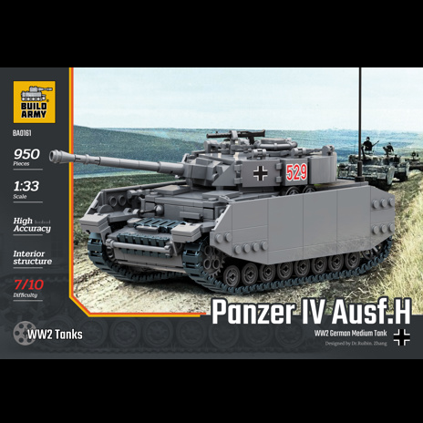 A Build Army Panzer IV Ausf. H WW2 German medium tank designed by Dr R Zhang