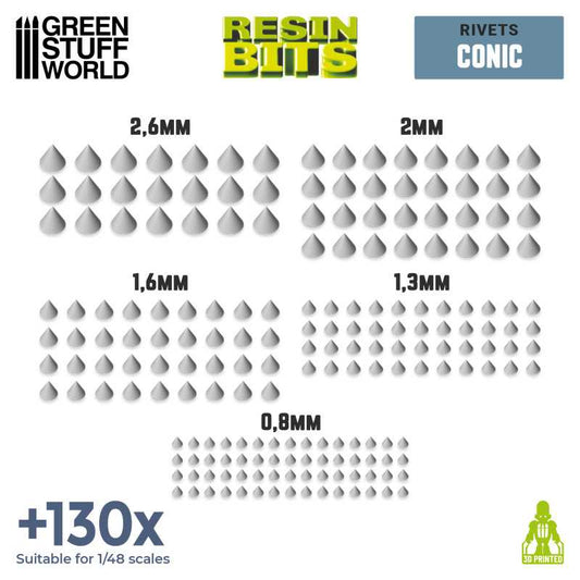 Resin Conical Rivet Components -...