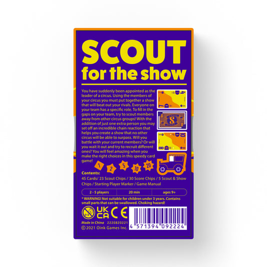 Scout for The Show Family Card Game