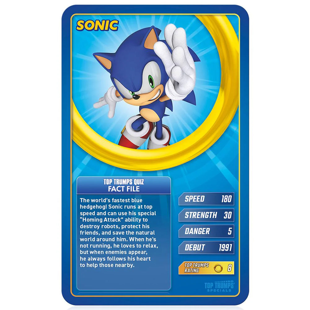 Sonic Top Trumps Card Game