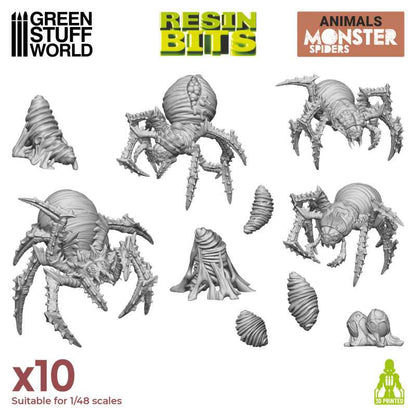 3D Printed Spider Monsters - Green Stuff World