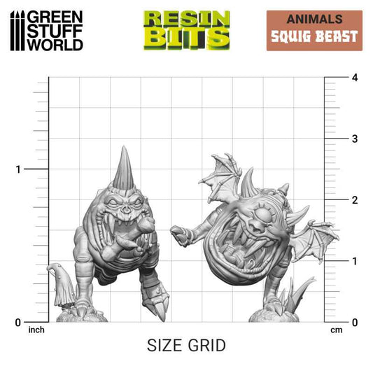 3D Printed Squig Beasts - Green ...