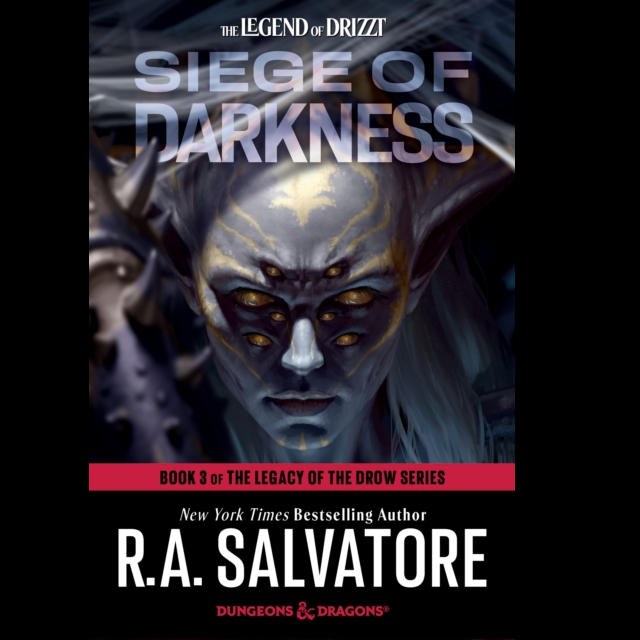 The Legend Of Drizzt Siege of Darkness by R. A. Salvatore, a 384 page paperback novel