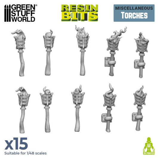 3D Scale Torches Set - Green Stuff World