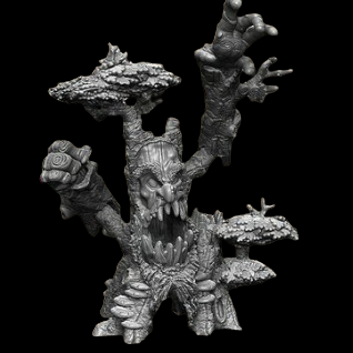 Treeman Arboreal Defender from Reaper Miniatures. An unboxed / not in retail packaging monster representing an angry treeman from the Bones6 kickstarter for your roleplaying games (RPG), painting, collecting and gaming needs