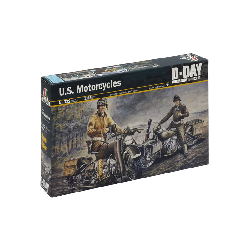 D-Day U.S. Motorcycles - Italeri 1/35 Scale Model