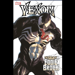 Venom: The Saga of Eddie Brock a Marvel graphic novel illustrated by Todd Mcfarlane. It is the living costume rejected by Peter Parker, he is the discredited reporter who blames Spider Man for ruining his life, together they are Venom. The story of how Eddie Brock bonded with the Venom symbiote.