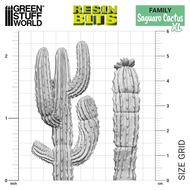 3D Printed Saguaro Cactus XL | Green Stuff World Basing Plants