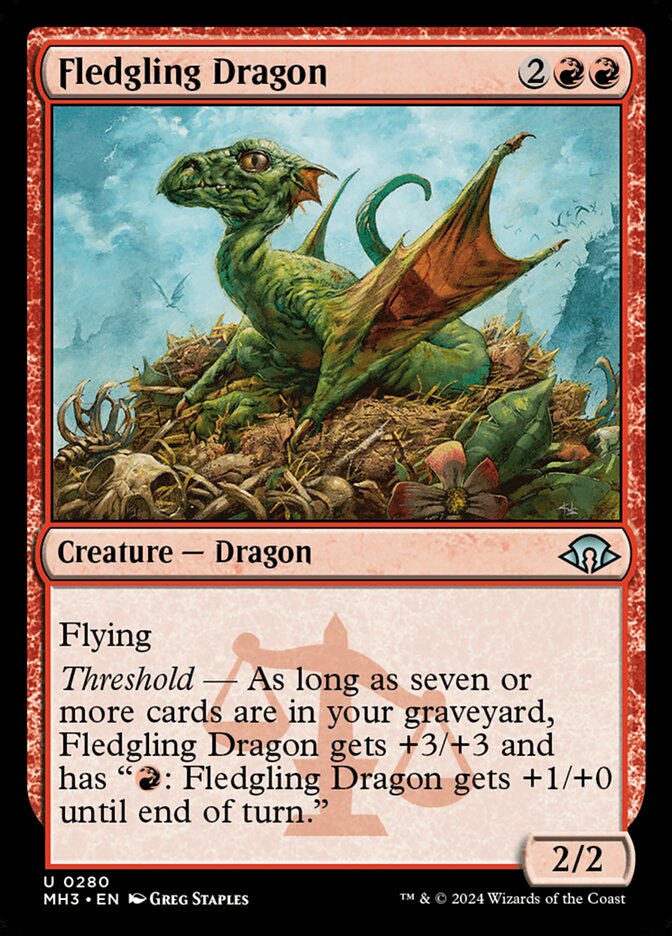 Fledgling Dragon MTG Single | MH3 #280