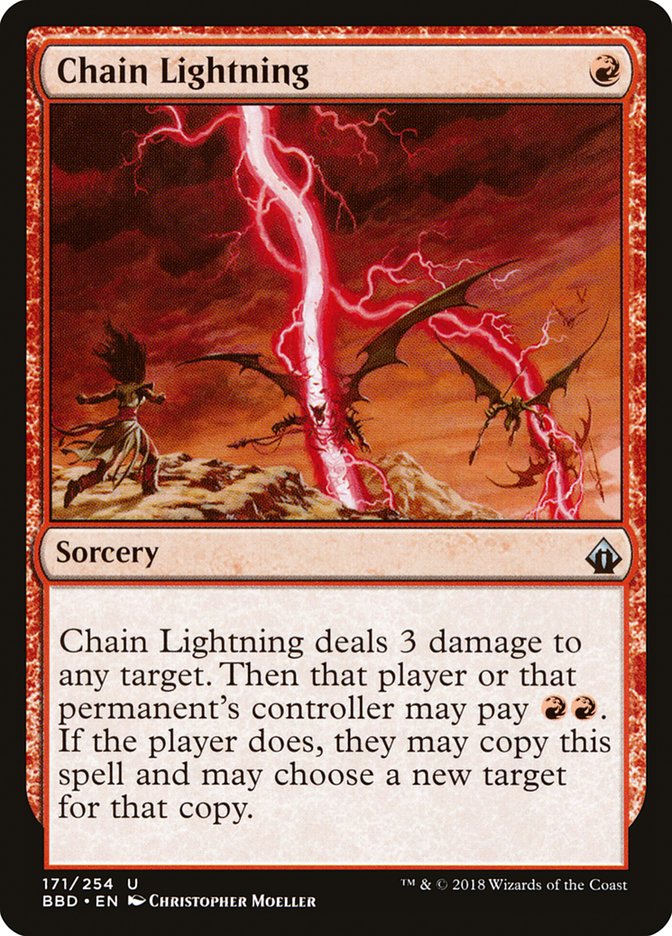 Chain Lightning Battlebond #171 | Magic! The Gathering Single