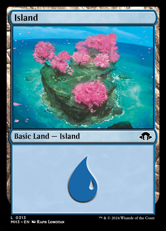 Island V.2 Basic Land MTG Single | MH3 #313