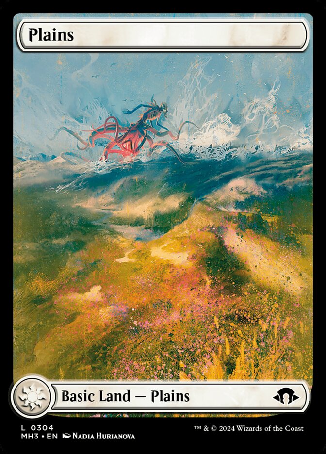 Basic Plains Full Art MTG Single | MH3 #304