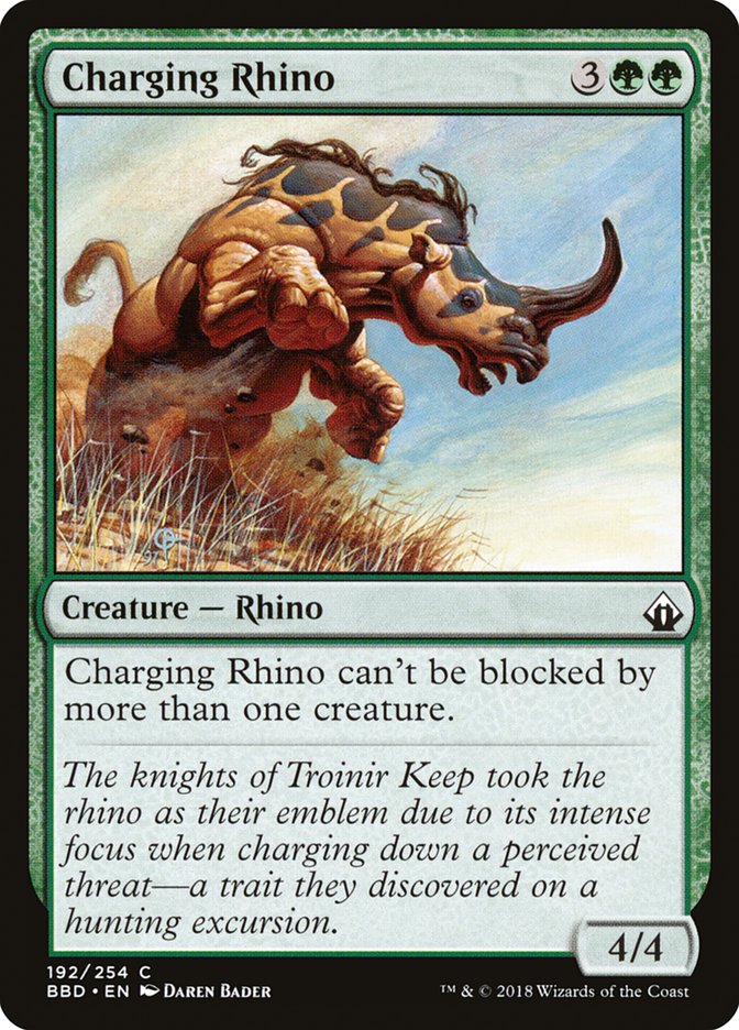 Charging Rhino Battlebond #192 | Magic! The Gathering Single