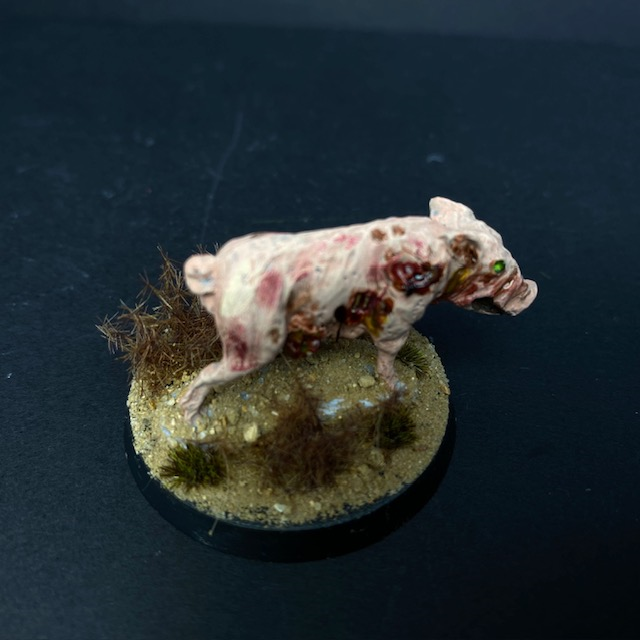 Pre Painted Zombie Pig tabletop miniature -Mrs MLG