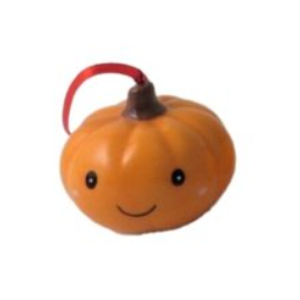 Add a touch of cute charm to your home or Christmas tree with this adorable hanging pumpkin, features black face detail and a cute smiling face. Hang it on your Halloween tree, Christmas tree or anywhere in your home