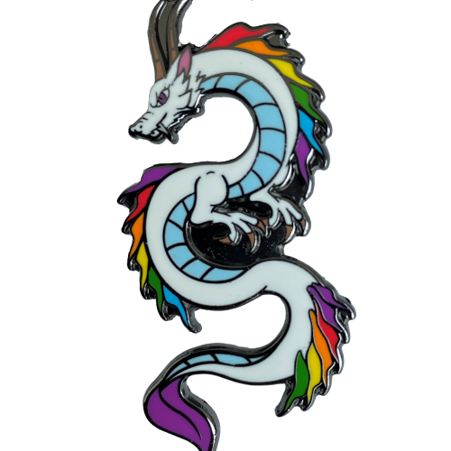 Rainbow Dragon Pride Pin Badge