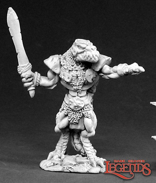 02408 Lizardman Tyrant Sculpted by Ben Siens - reaper miniatures