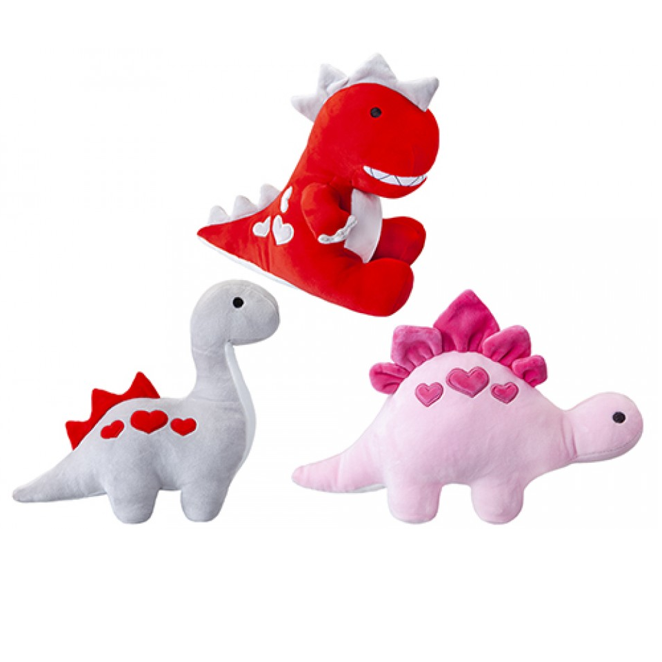 Oh So Soft Heart Dinosaur - 23cm - three designs