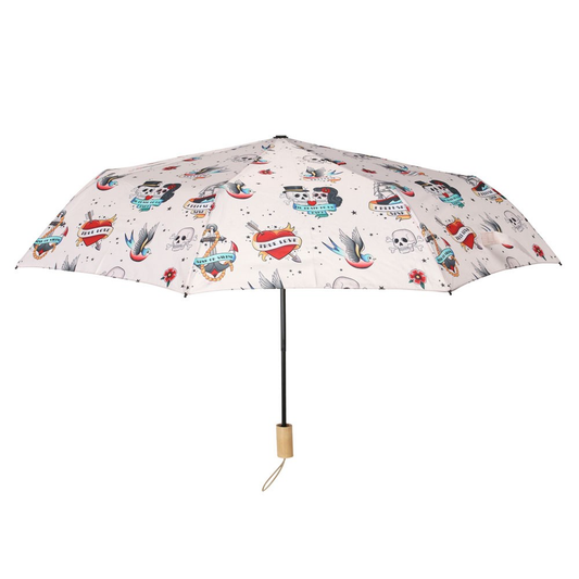 Tattoo Print Travel Umbrella