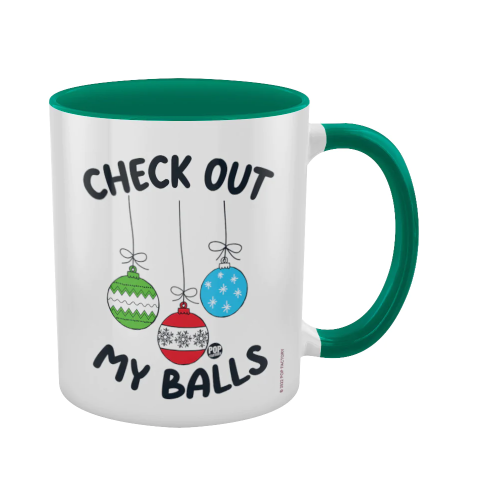 Check Out My Balls Christmas Mug | Pop Factory