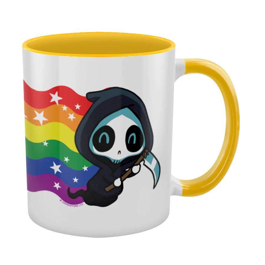 Rainbow Reaper Waves Yellow Inner Mug