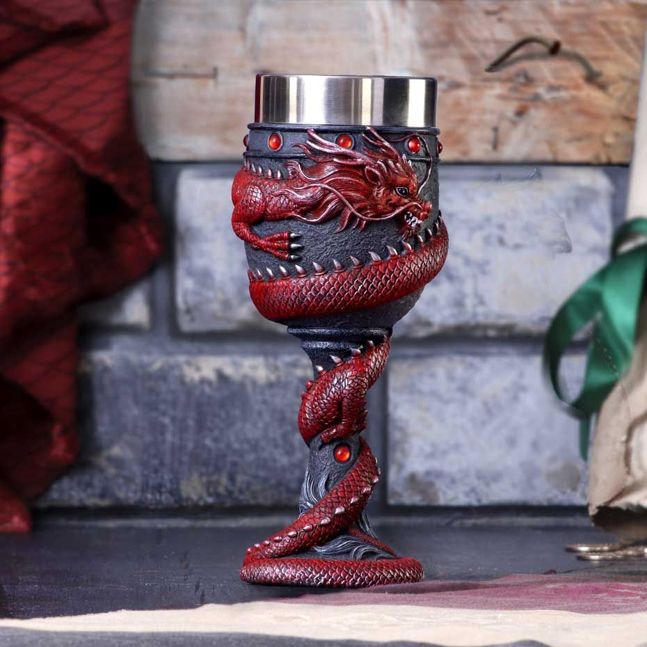 Nemesis Now Red Dragon Coil Goblet - 20cm