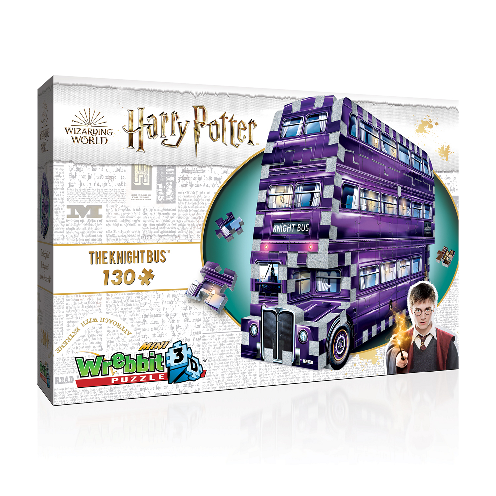 The Knight Bus Wrebbit 3D Puzzle lets you use the 130 foam backed puzzle pieces to create this magical transport vehicle from the wizarding world a great gift for a Harry Potter fan.