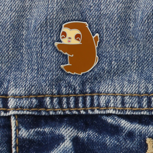 Baby Sloth Enamel Pin Badge