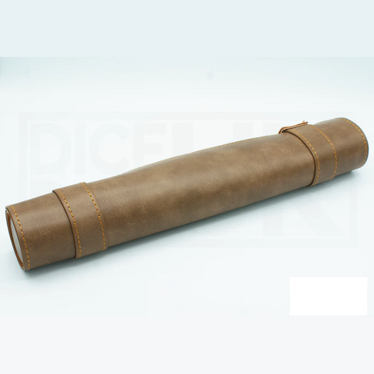 Tan Rolled Dice Mat - Leather Ef...