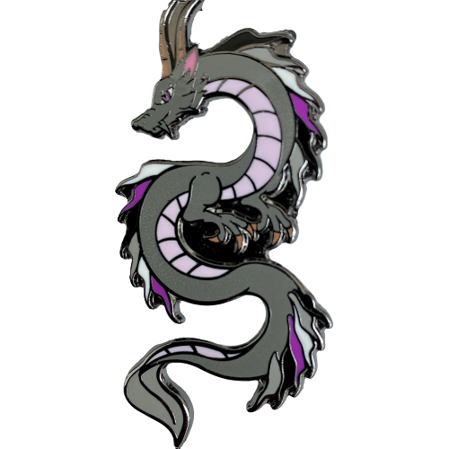 Asexual Dragon Pride Pin Badge