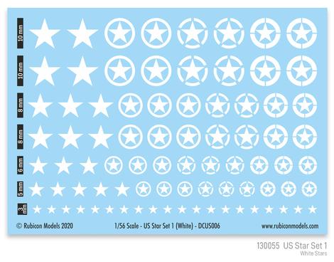 Decals - US Star - Set 1 (Rubicon DCUS006) :www.mightylancergames.co.uk