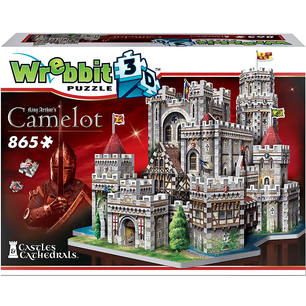 Camelot Castle Wrebbit 3D Puzzle lets you use the 865 foam backed puzzle pieces to create this amazing castle from the time of King Arthur making a great display piece.