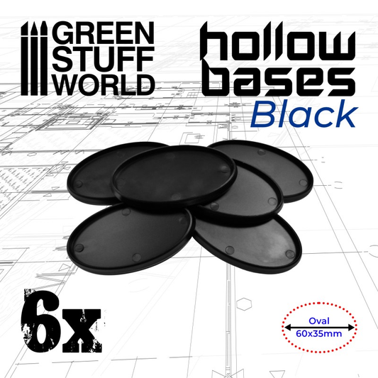 Hollow Plastic Bases - Oval 60x3...