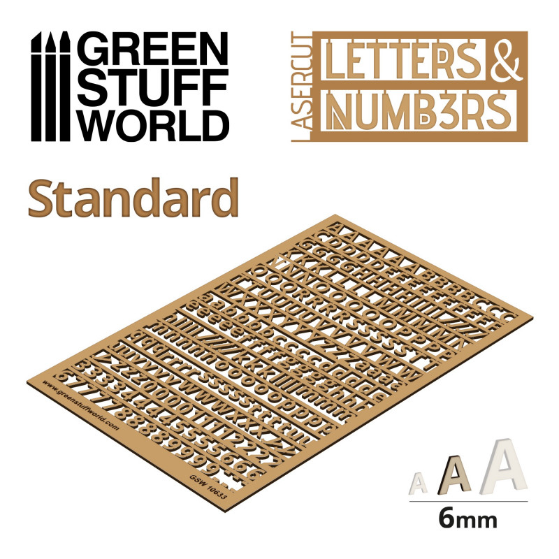 Green stuff world Standard 6mm Letters and Number