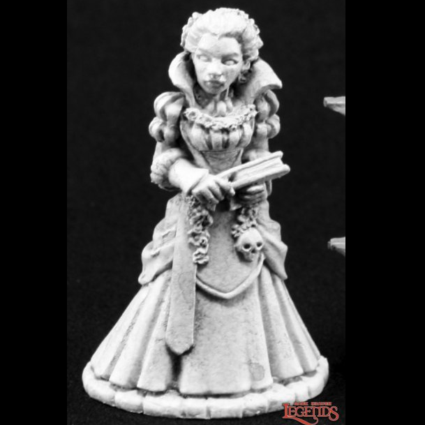 Reaper Miniatures dark heaven legends metal miniature 03823 warlock duchess sculpted by Derek Schubert for your gaming table, RPG adventure and more.